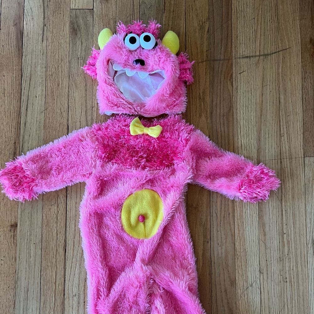 Pink Monster Plush Kids Costume - Brand Unspecified